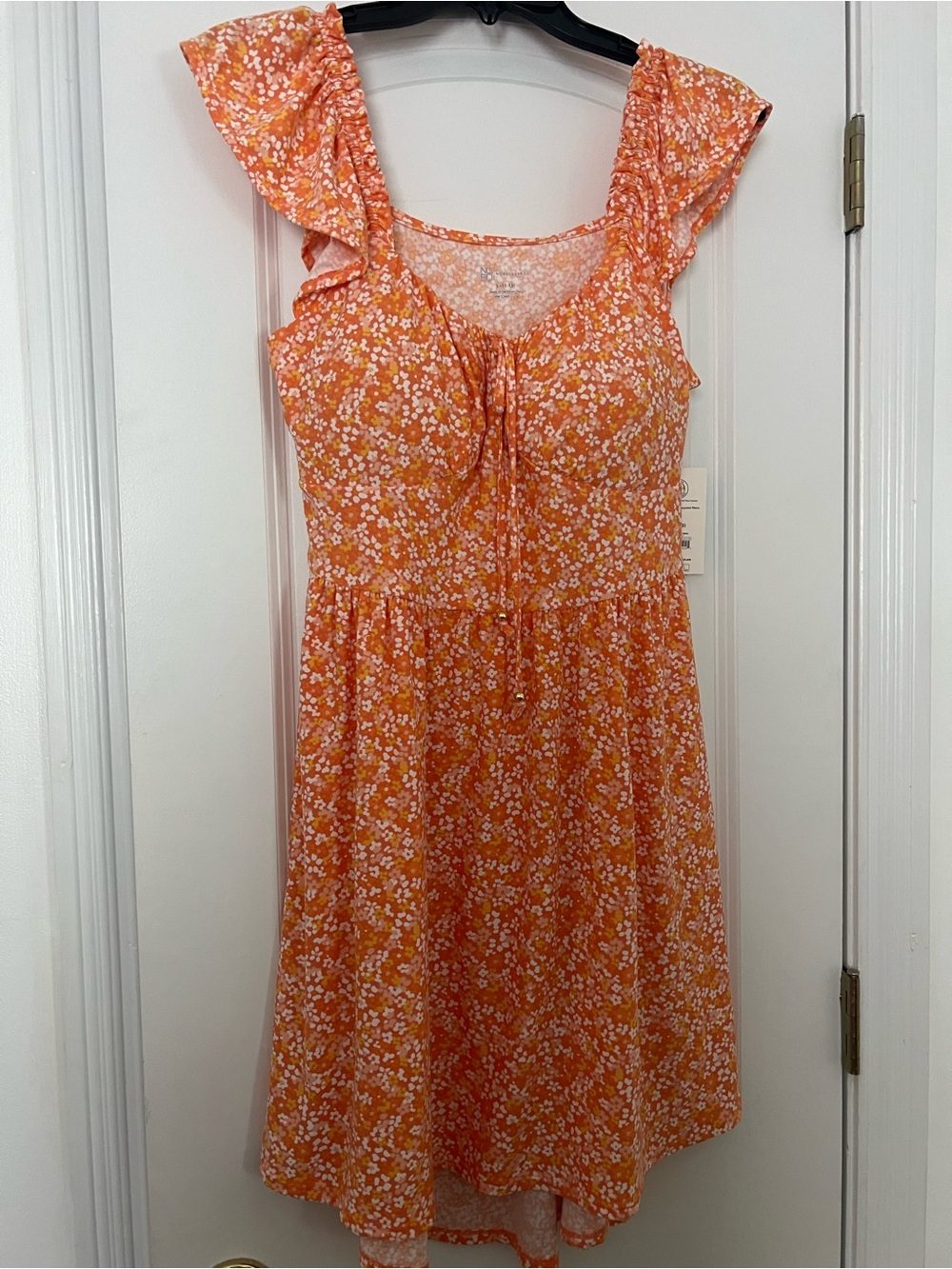Cutesy Orange Floral Dress